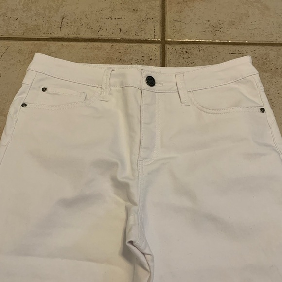 Cleo White Slim Fit Pants - Size 4 - Cotton Blend - Picture 2 of 7